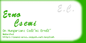 erno csemi business card